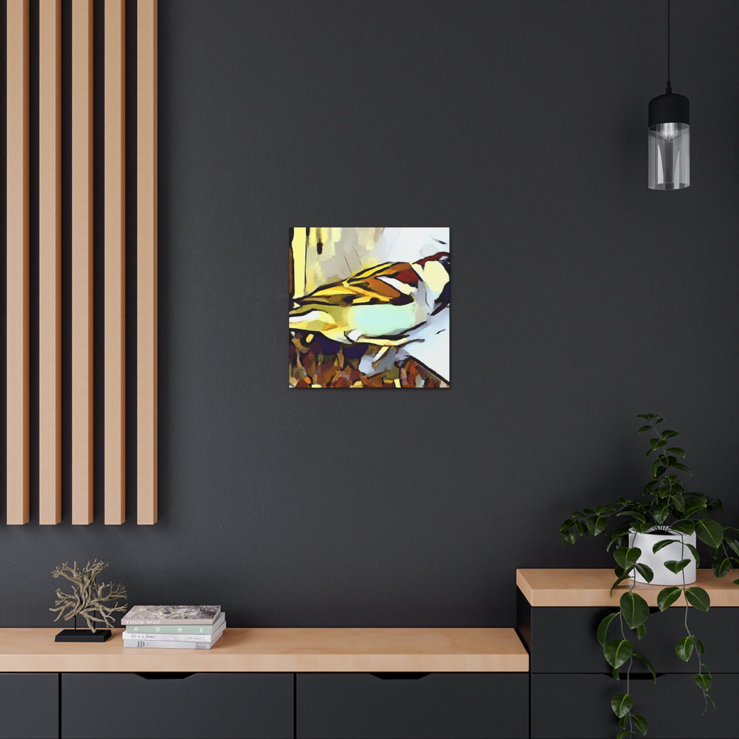 House Sparrow Abstraction - Canvas