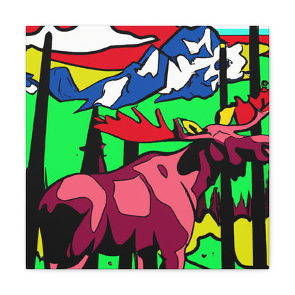 Moose in Pop Art - Canvas