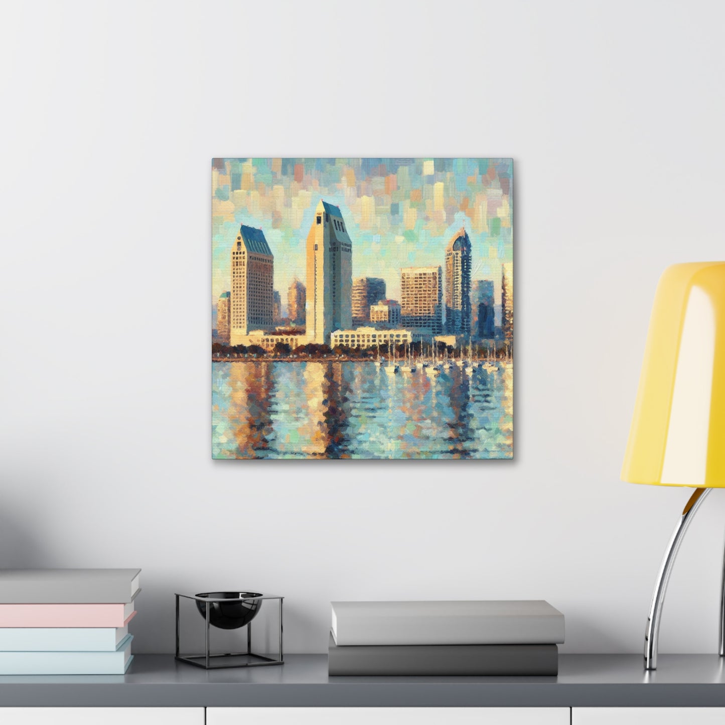 "Coastal Serenity in Sunlight" - Canvas