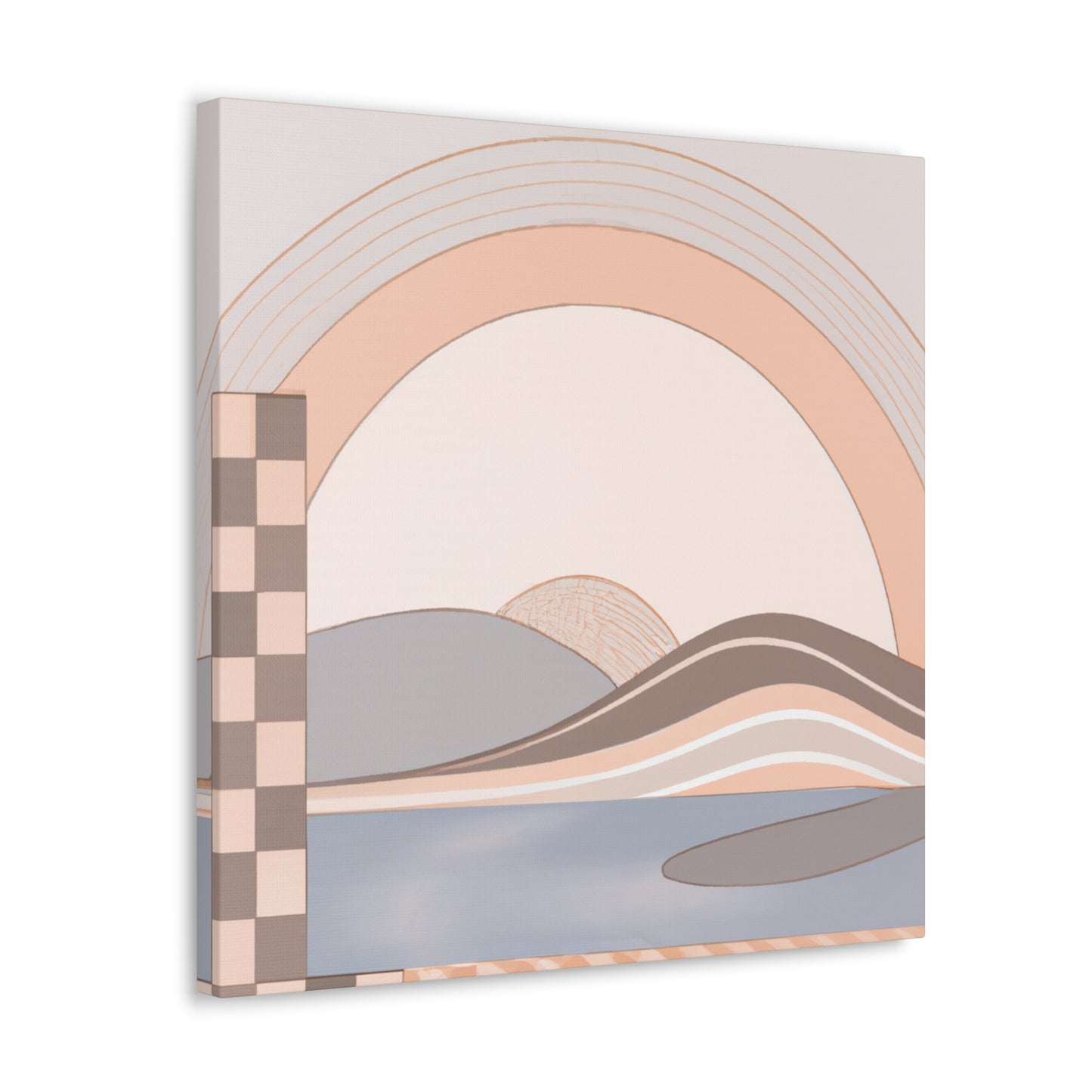 "Lake Reflection Art Deco" - Canvas