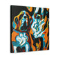 "Saint Bernard in Deco" - Canvas