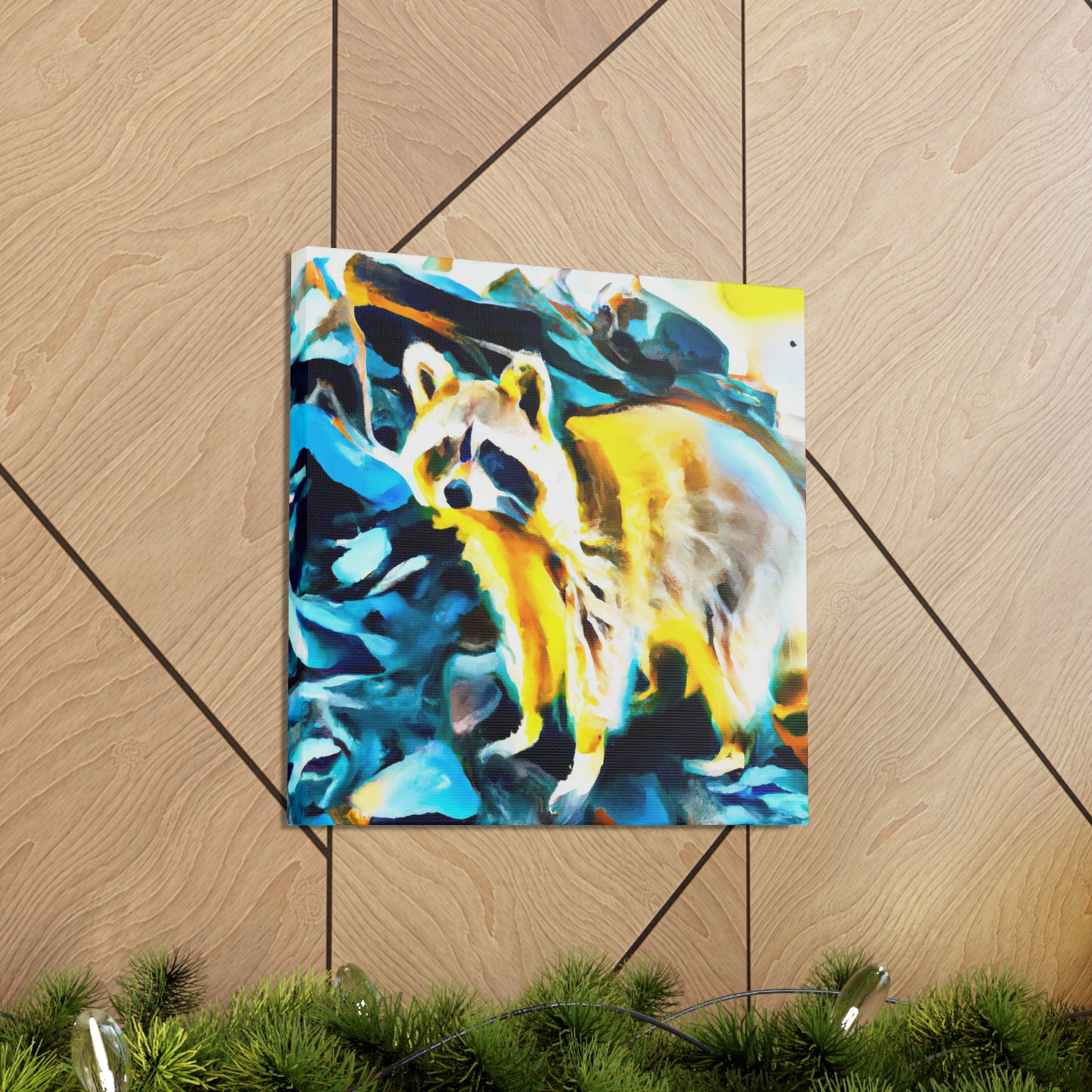 "Raccoon's Abstract Regale" - Canvas