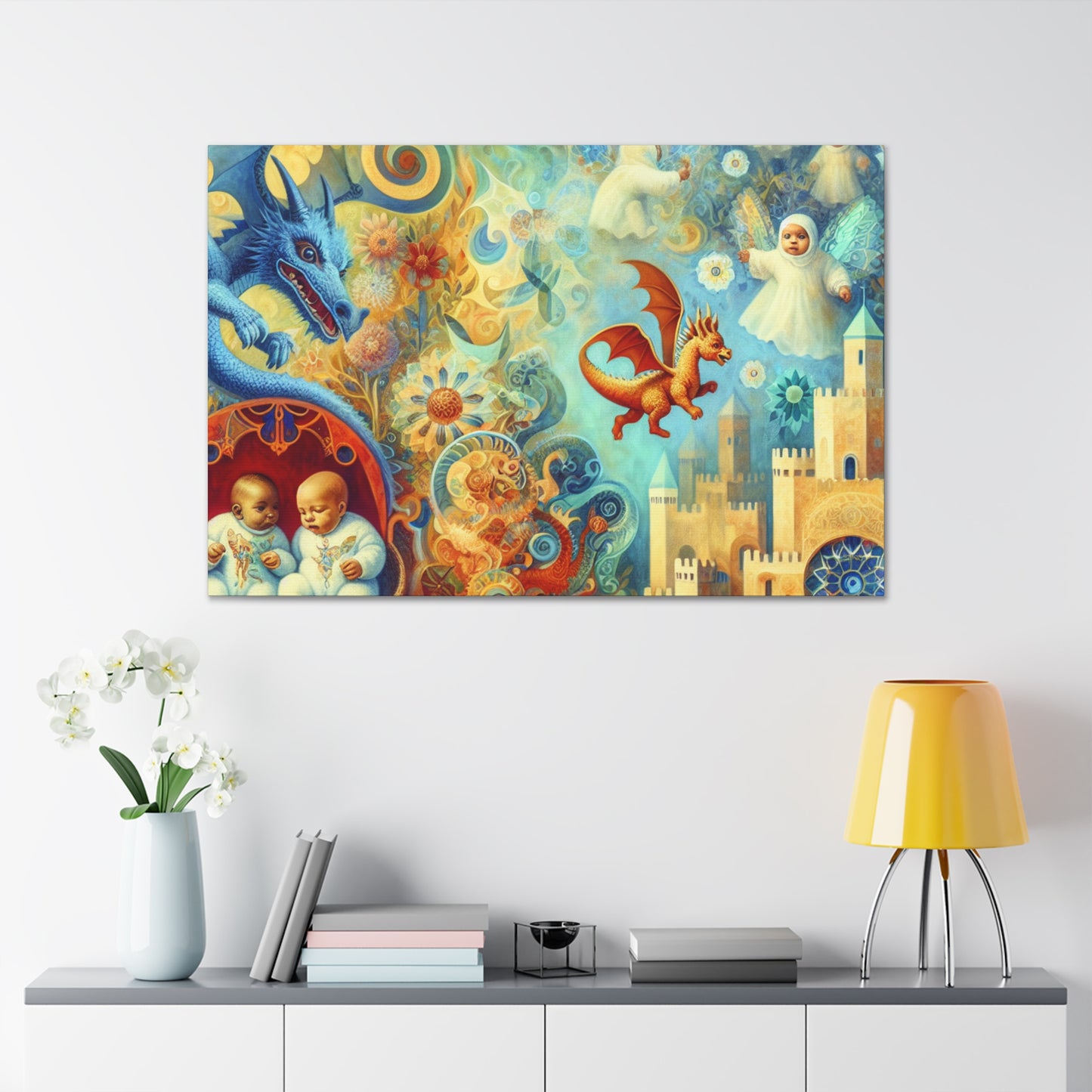 Whimsical Dragon Kingdom - Canvas