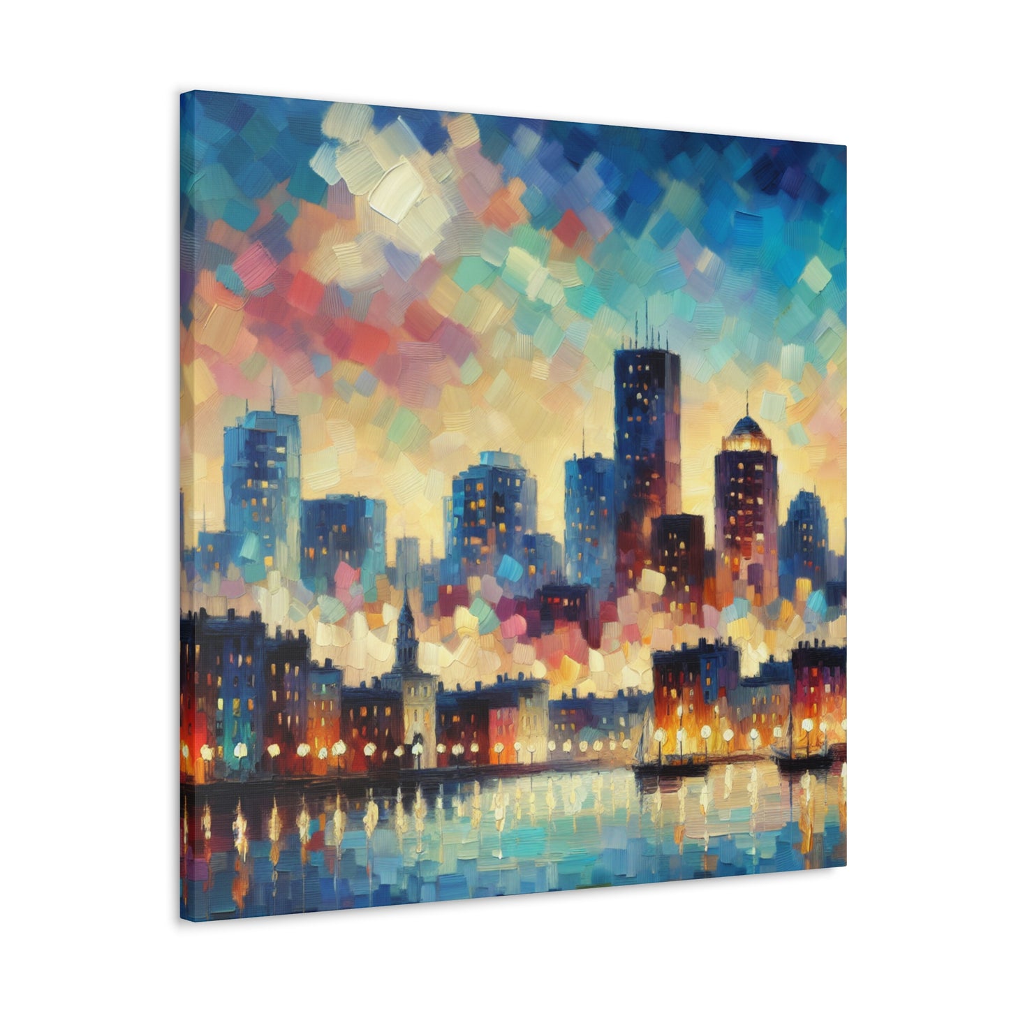 "Vibrant Boston Dreamscape" - Canvas