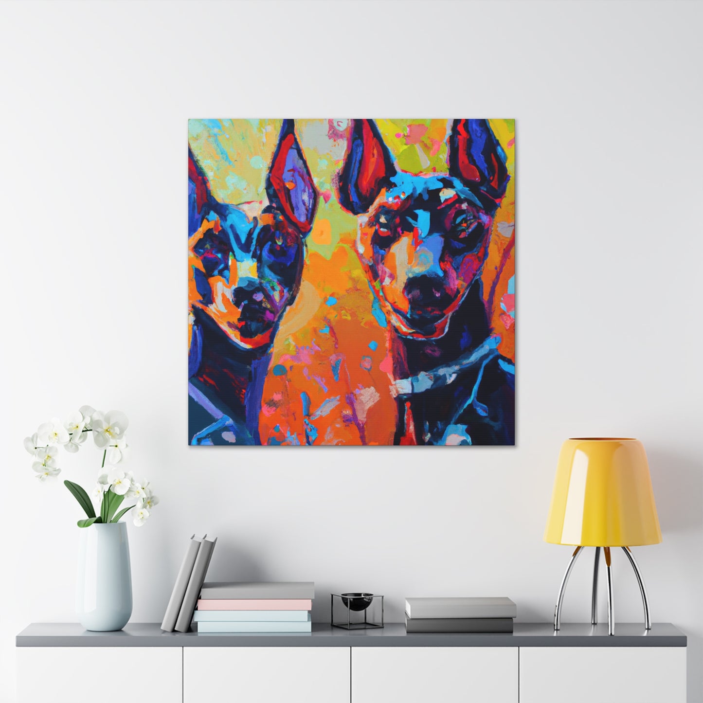 "Doberman in Impressionism" - Canvas