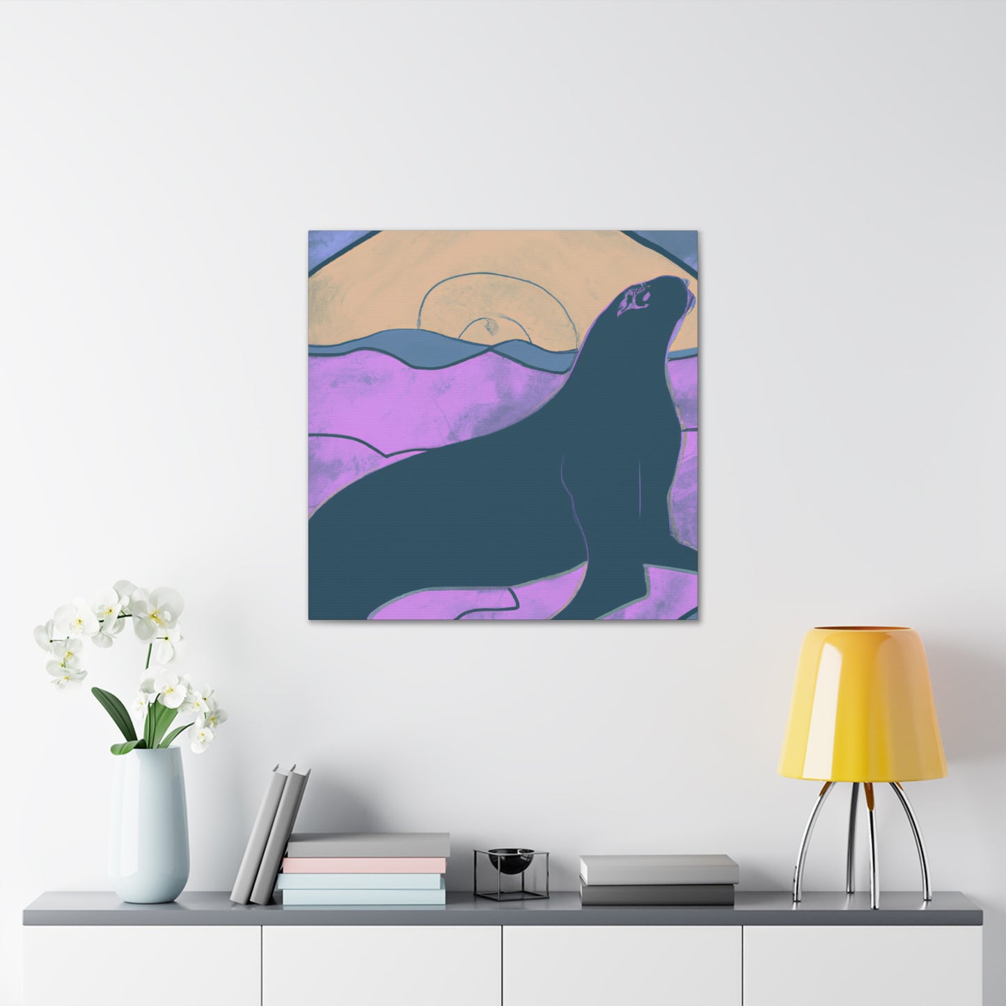 "Seaside Sea Lion Smile" - Canvas