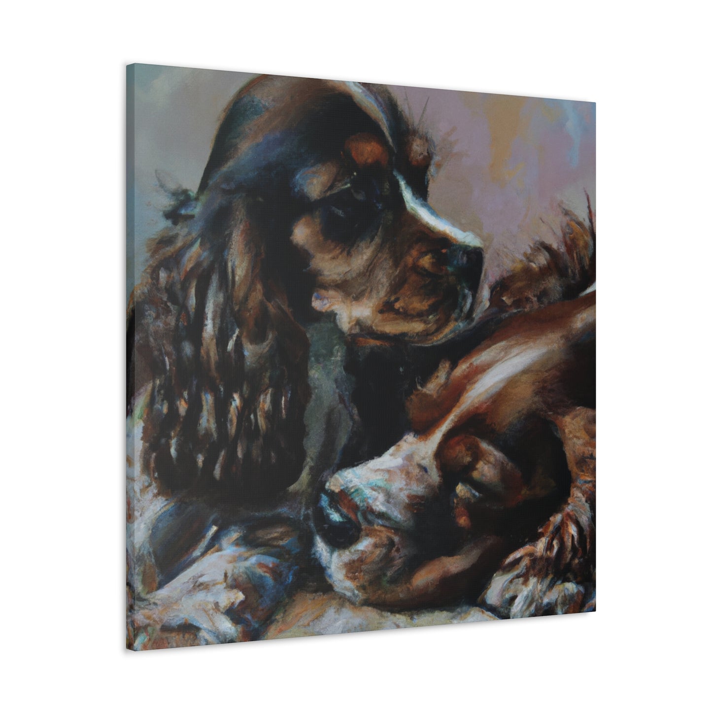 Cute Spaniel Dreaming - Canvas