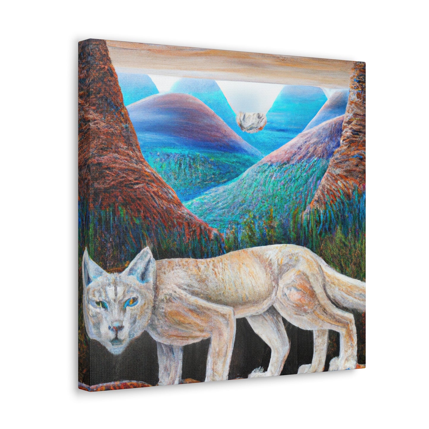 "Fantastical Lynx Dreamscape" - Canvas