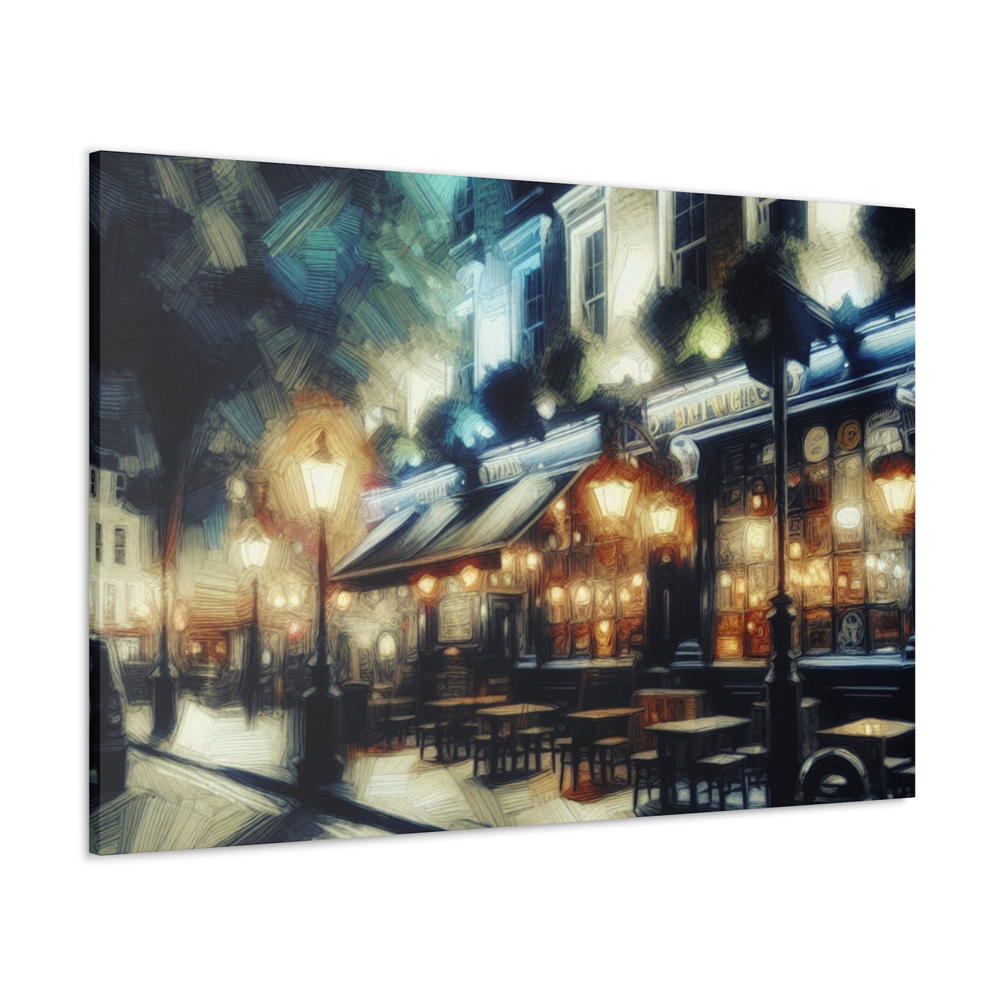 Tavern's Vibrant Intoxication - Canvas