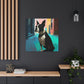 Boston Terrier Lounging - Canvas