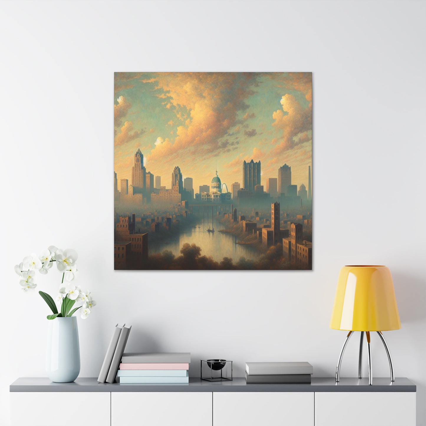 "Enigmatic City Symmetry" - Canvas