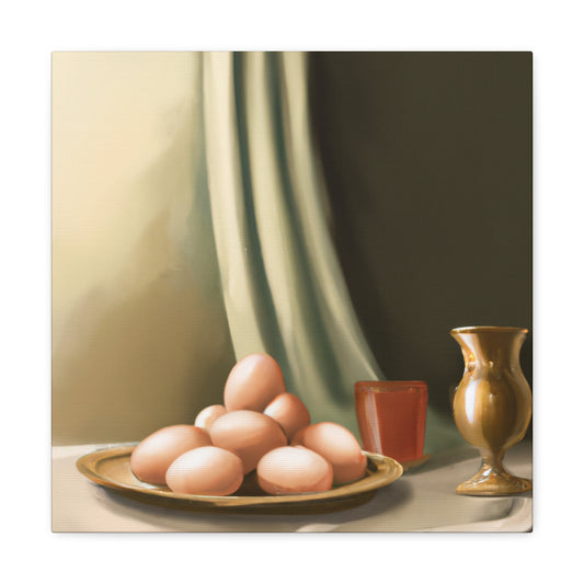 Still Life: Eggs. - Canvas