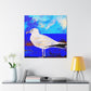 Seagulls Over Sea - Canvas