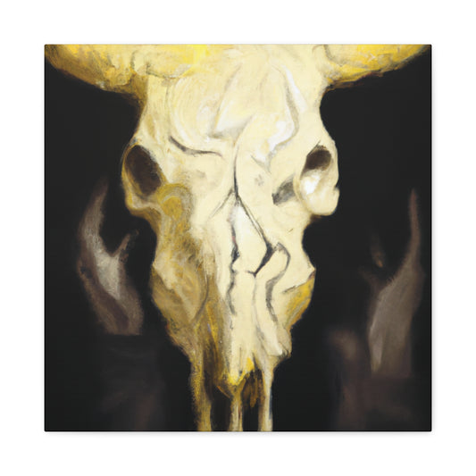 Cow Skull Reflection. - Canvas