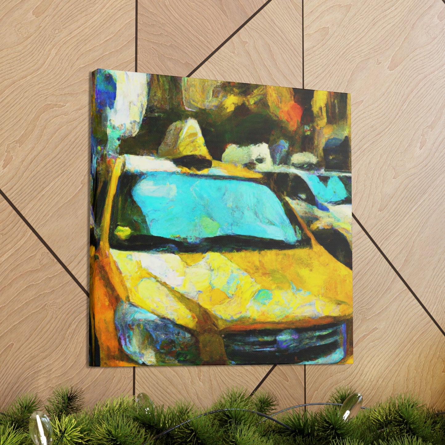 "Taxi at Dusk" - Canvas