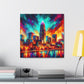 "Urban Serenade: Golden Echo" - Canvas