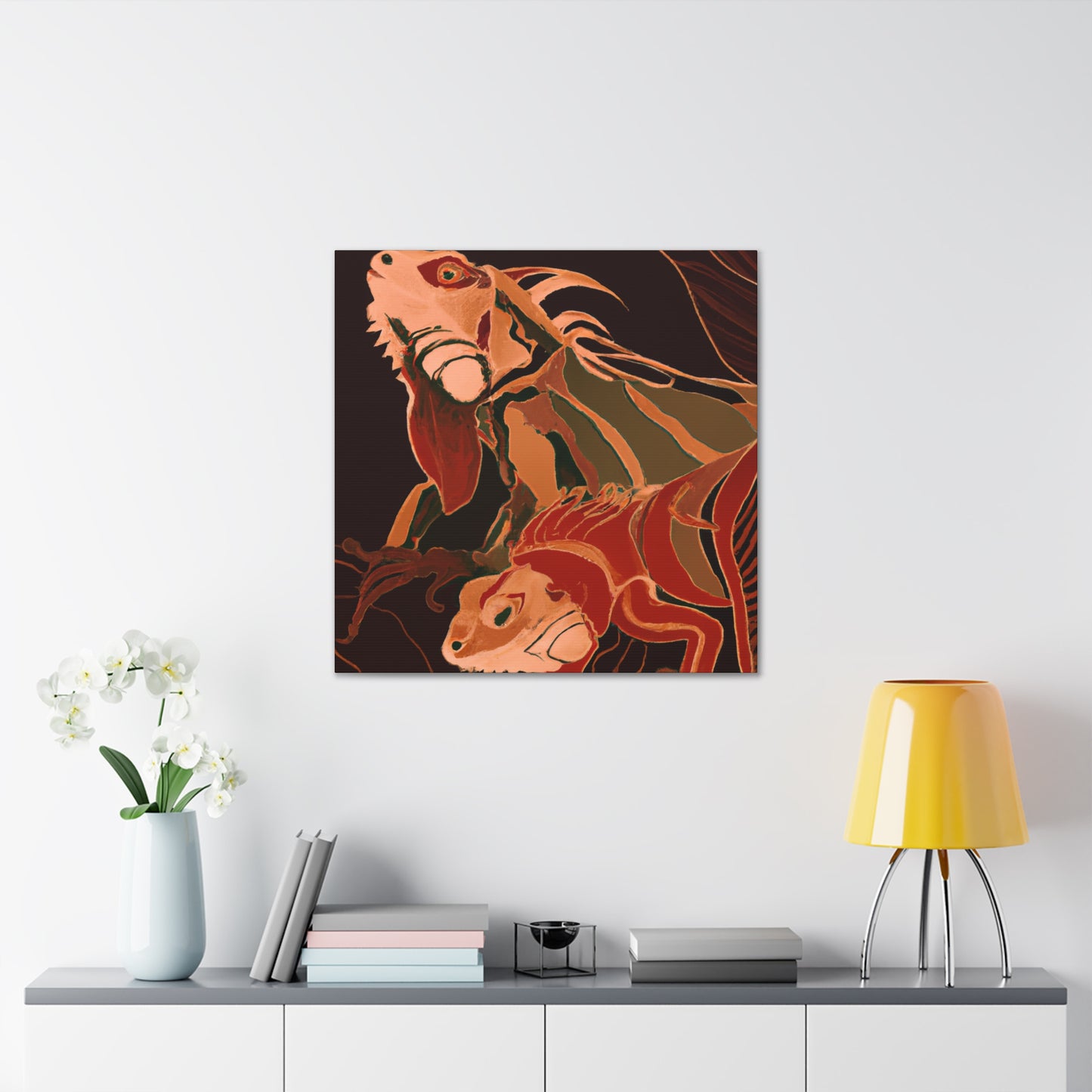 Iguanas in Art Deco - Canvas