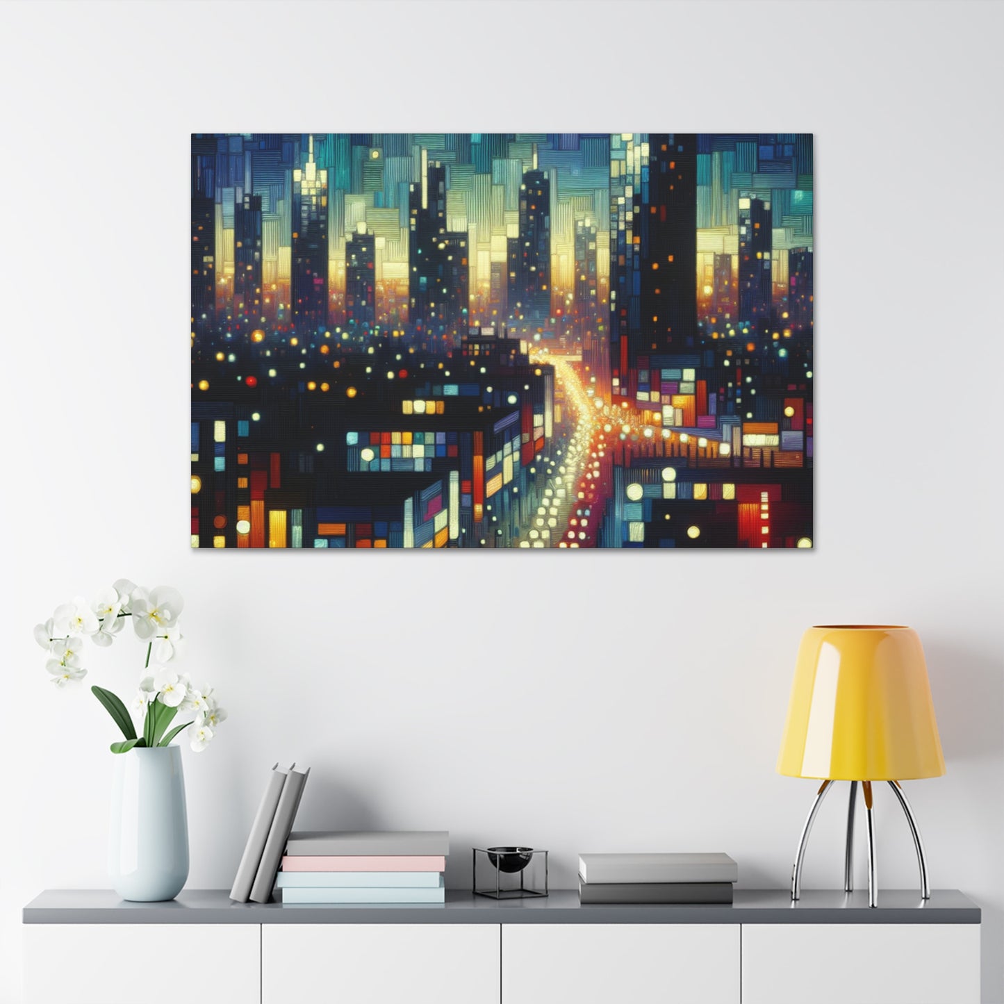 "Nightscape Luminescence" - Canvas