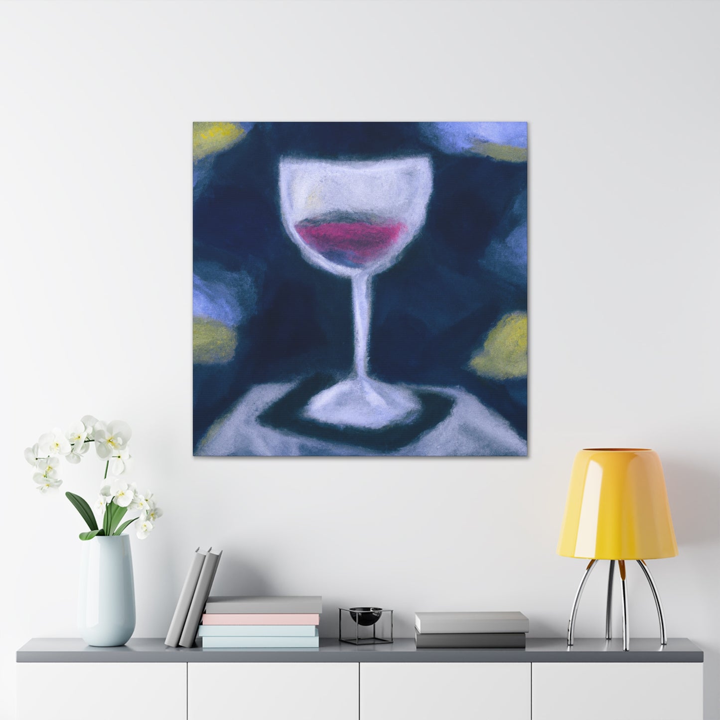 "Wine Glass Reflection" - Canvas