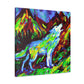 "Wolf in Fauvist Hues" - Canvas