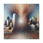 "Dazzling Dallas Dotscape" - Canvas