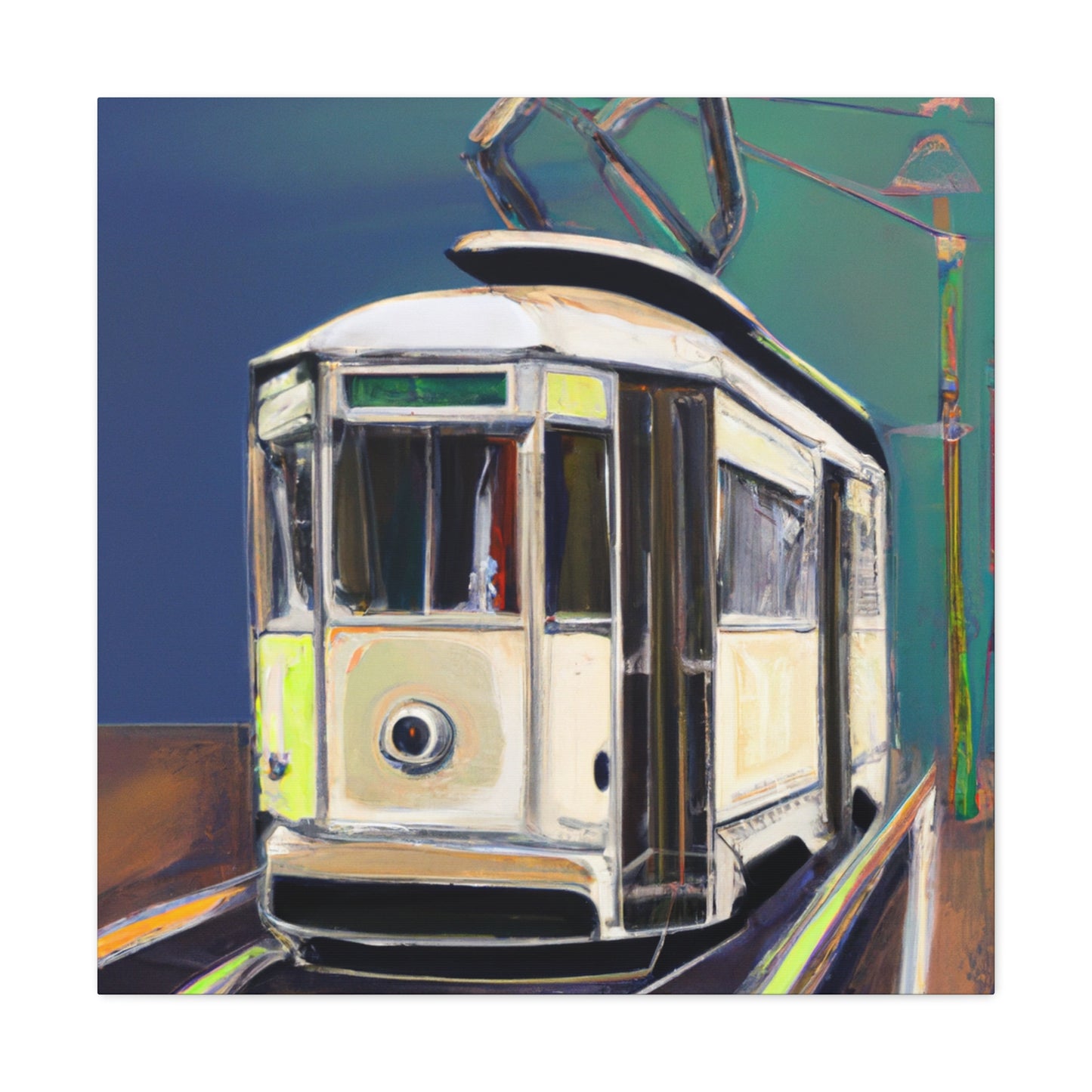 Tram in the Twilight - Canvas