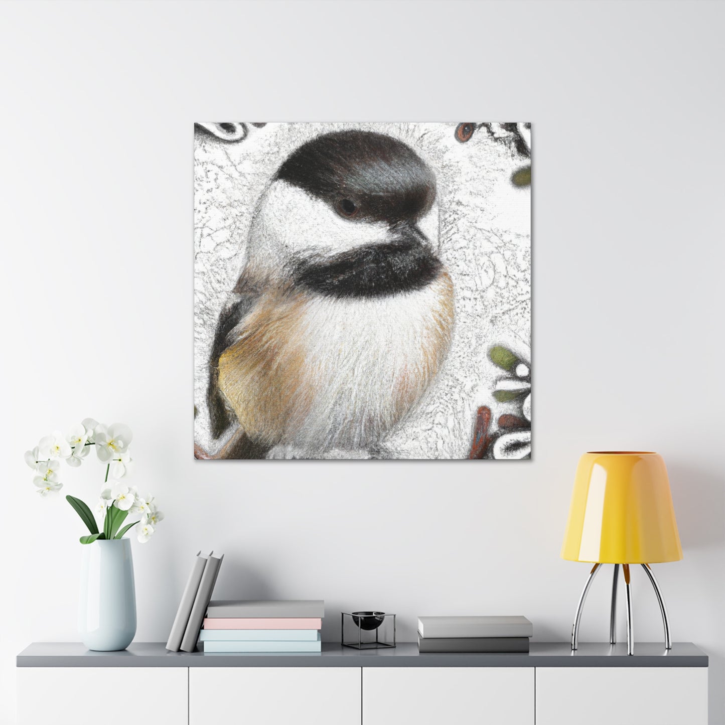 Black-Capped Chickadee Wonders - Canvas