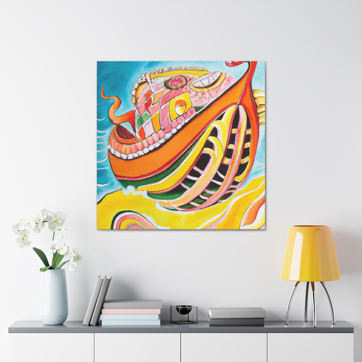 "Boats of Midnight Escape" - Canvas