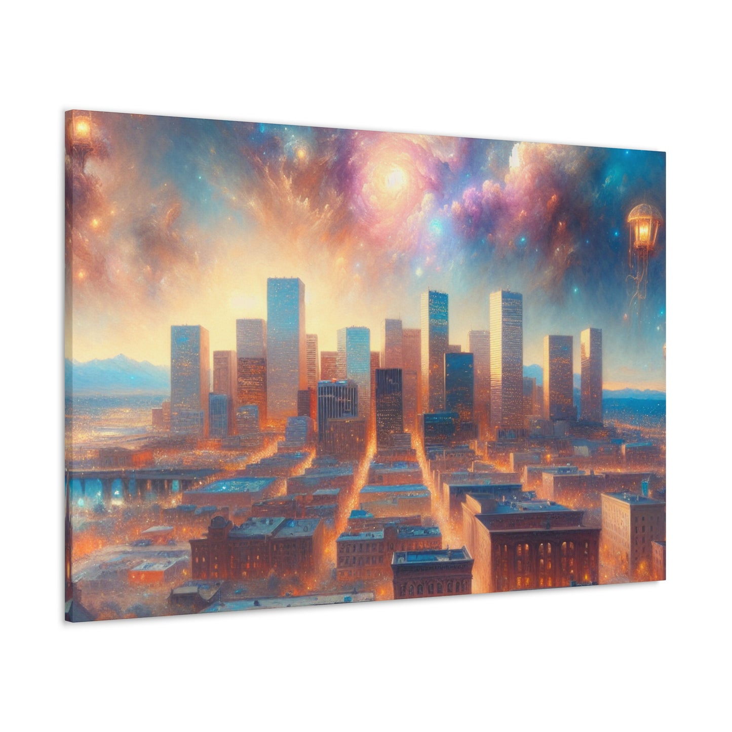 "Vibrant Urban Serenity" - Canvas