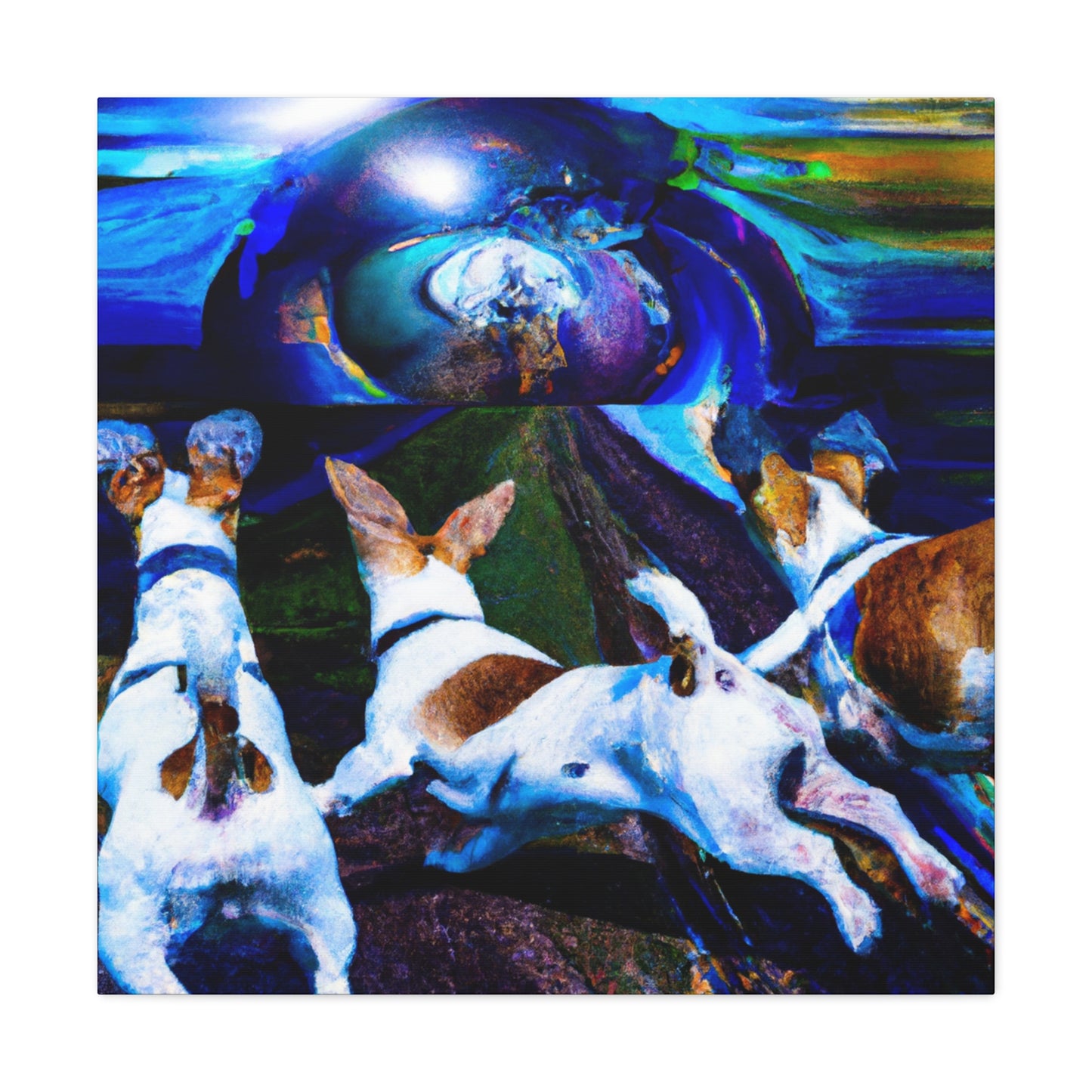 Jack Russell Dreaming. - Canvas