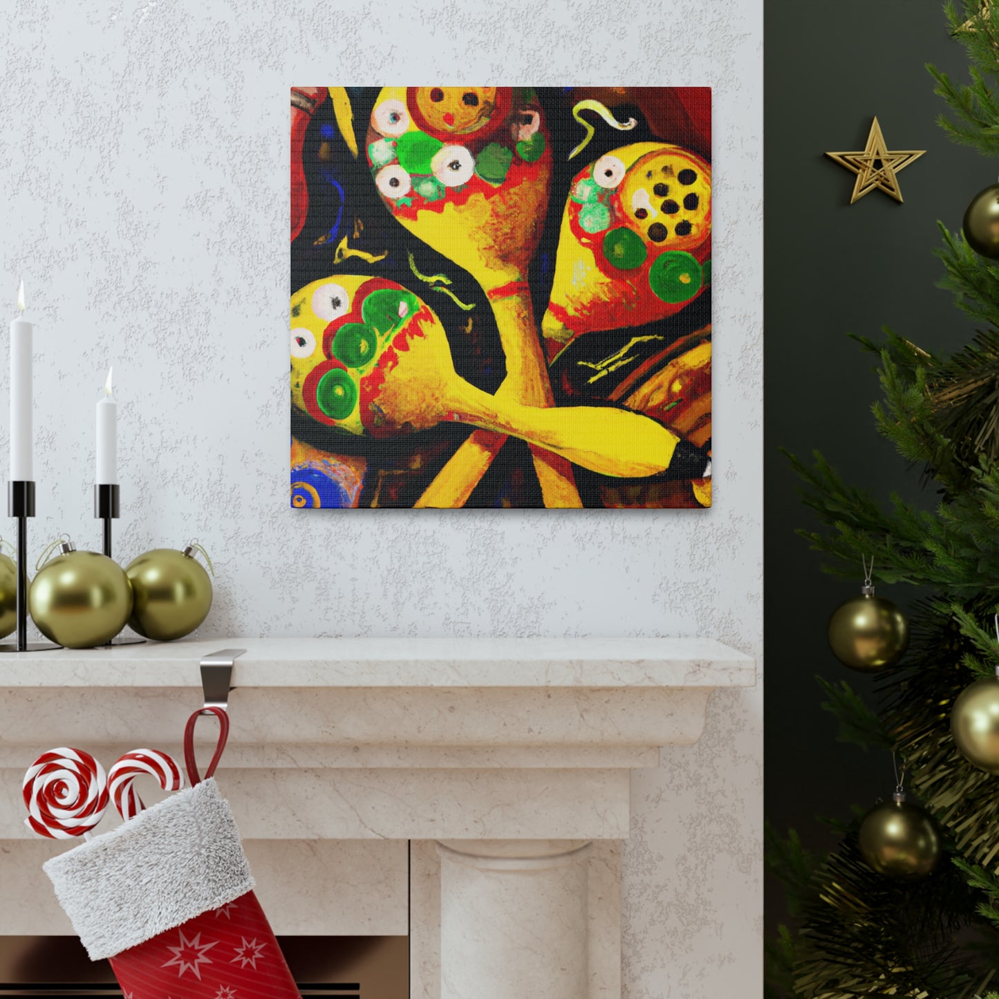 Mariachi's Joyful Maracas - Canvas