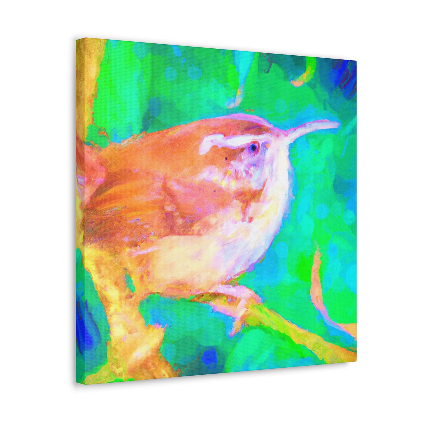 "Carolina Wren Impressionism" - Canvas