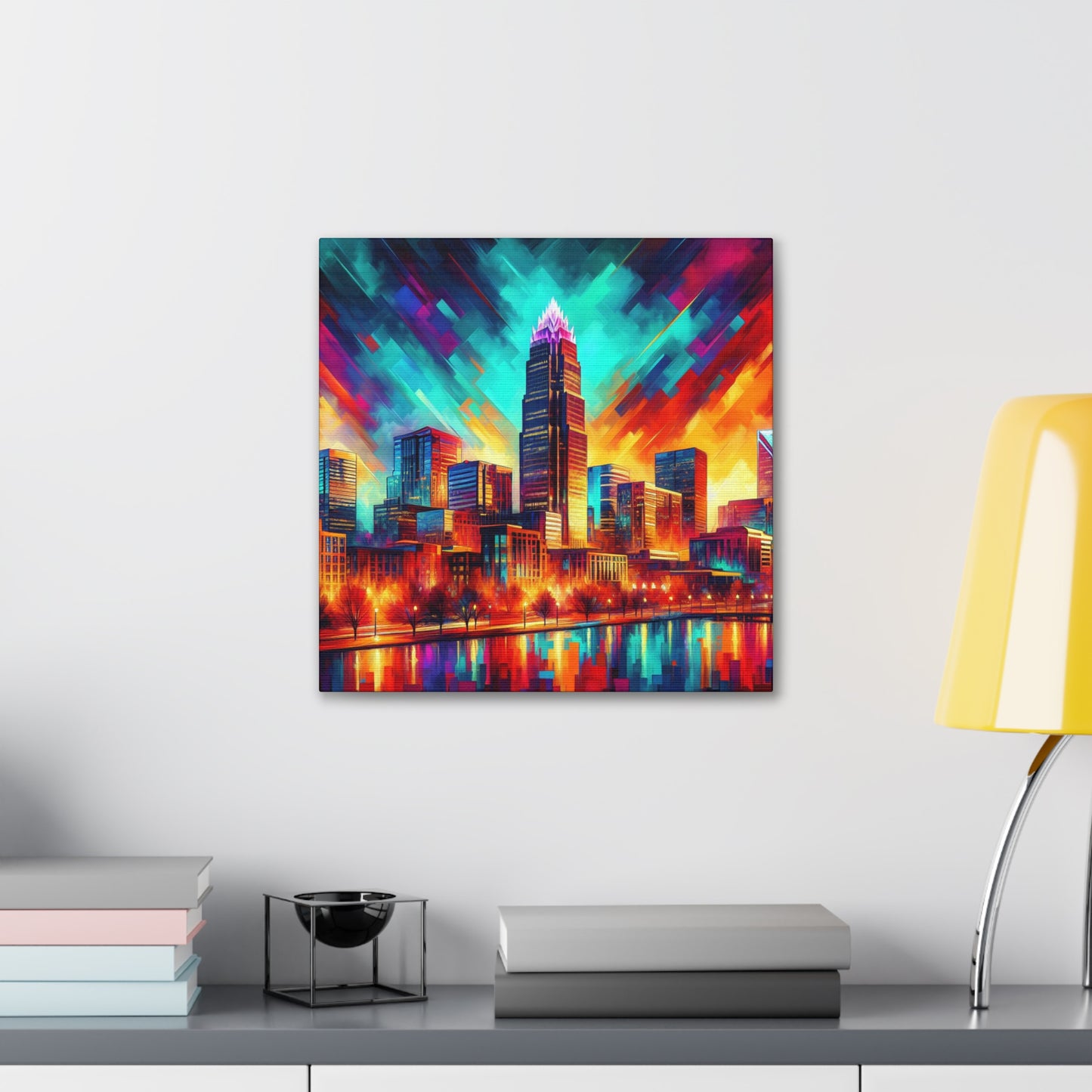 "Urban Serenade: Golden Echo" - Canvas