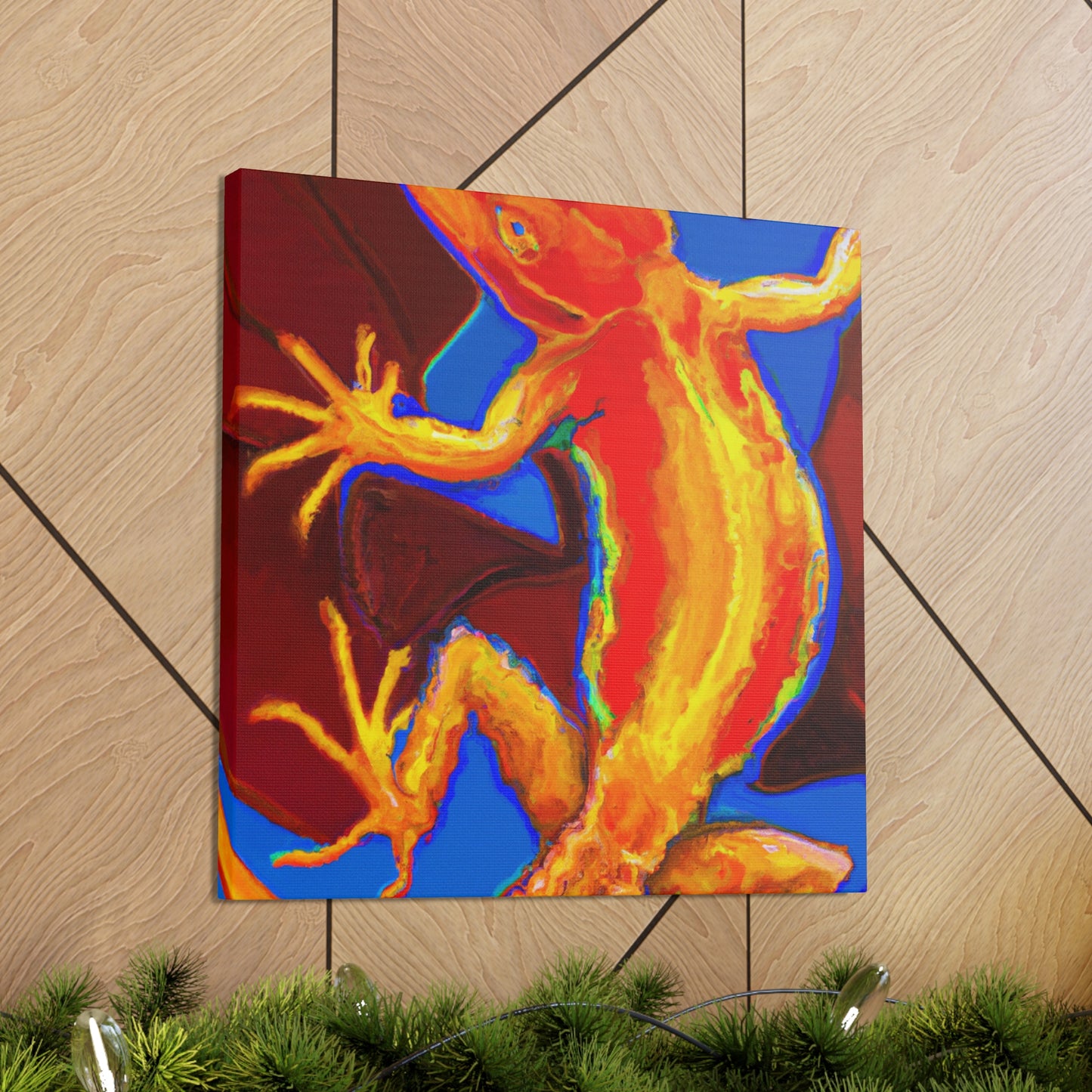 "Fanciful Frilled Lizard" - Canvas