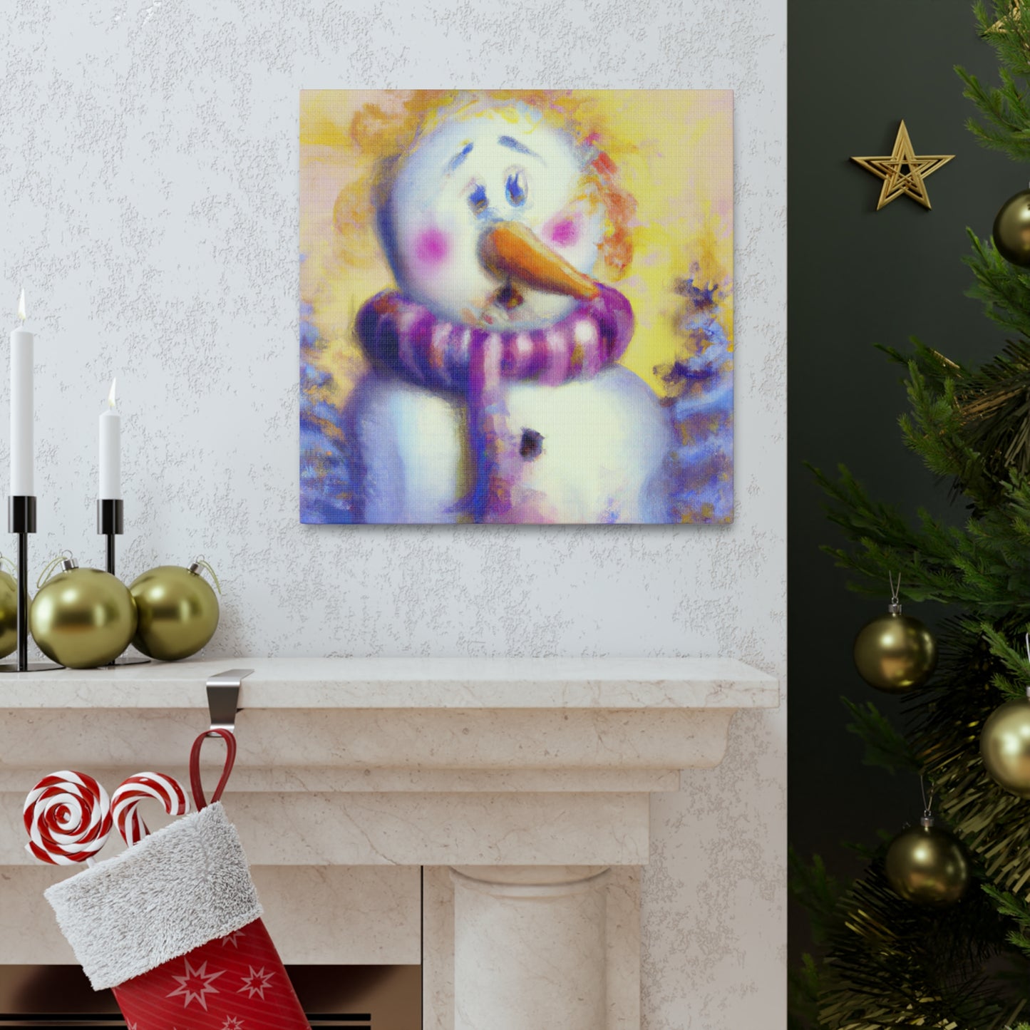 "Snowman in Surreality" - Canvas