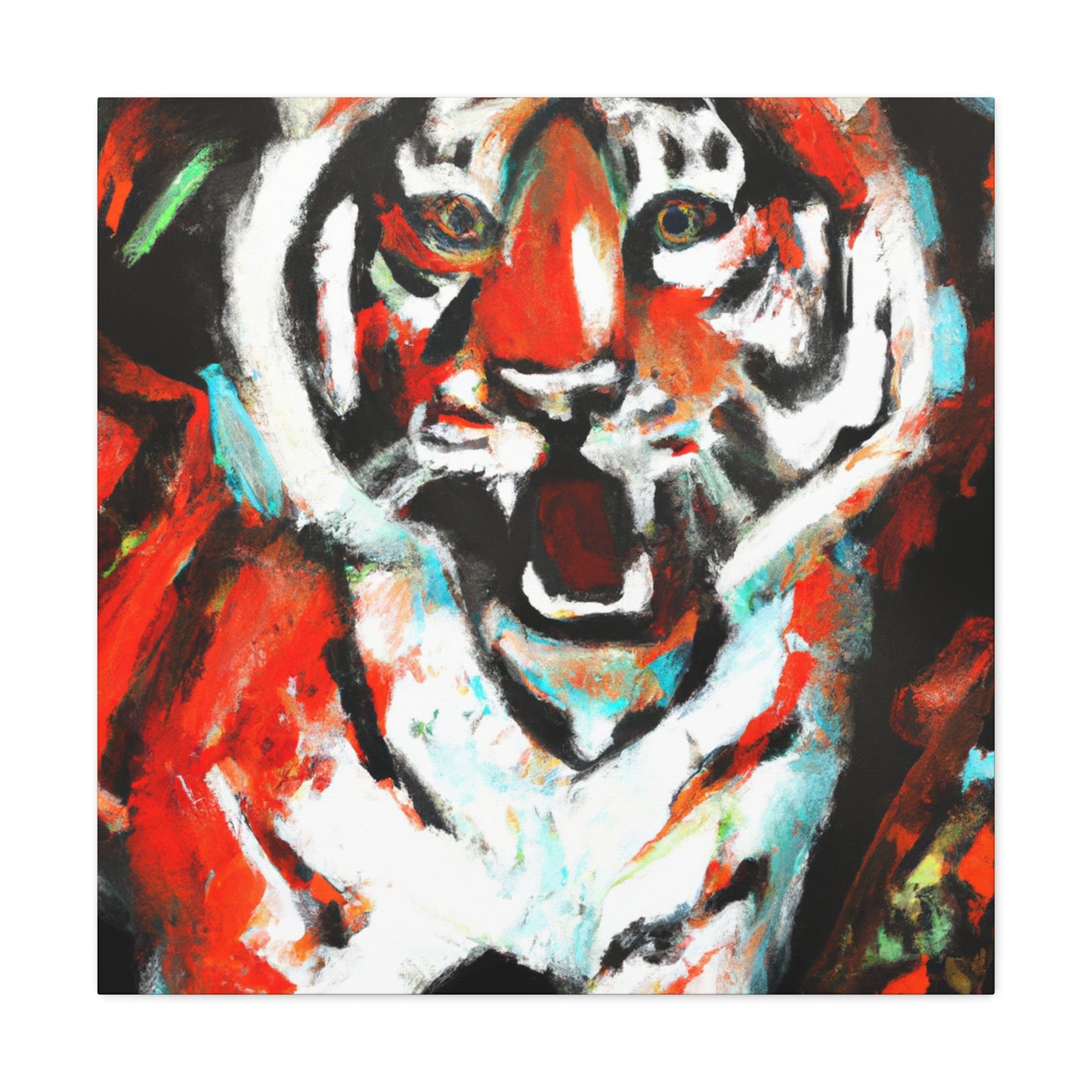 Roaring Bengal Tiger - Canvas