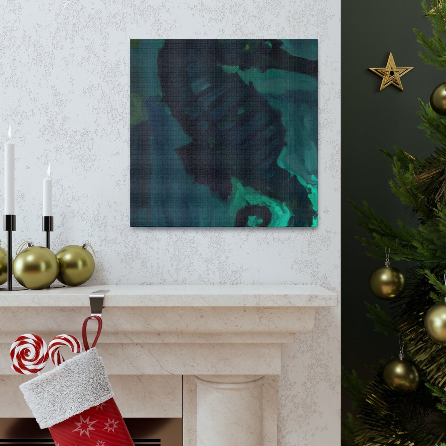 Seahorse in Turquoise - Canvas