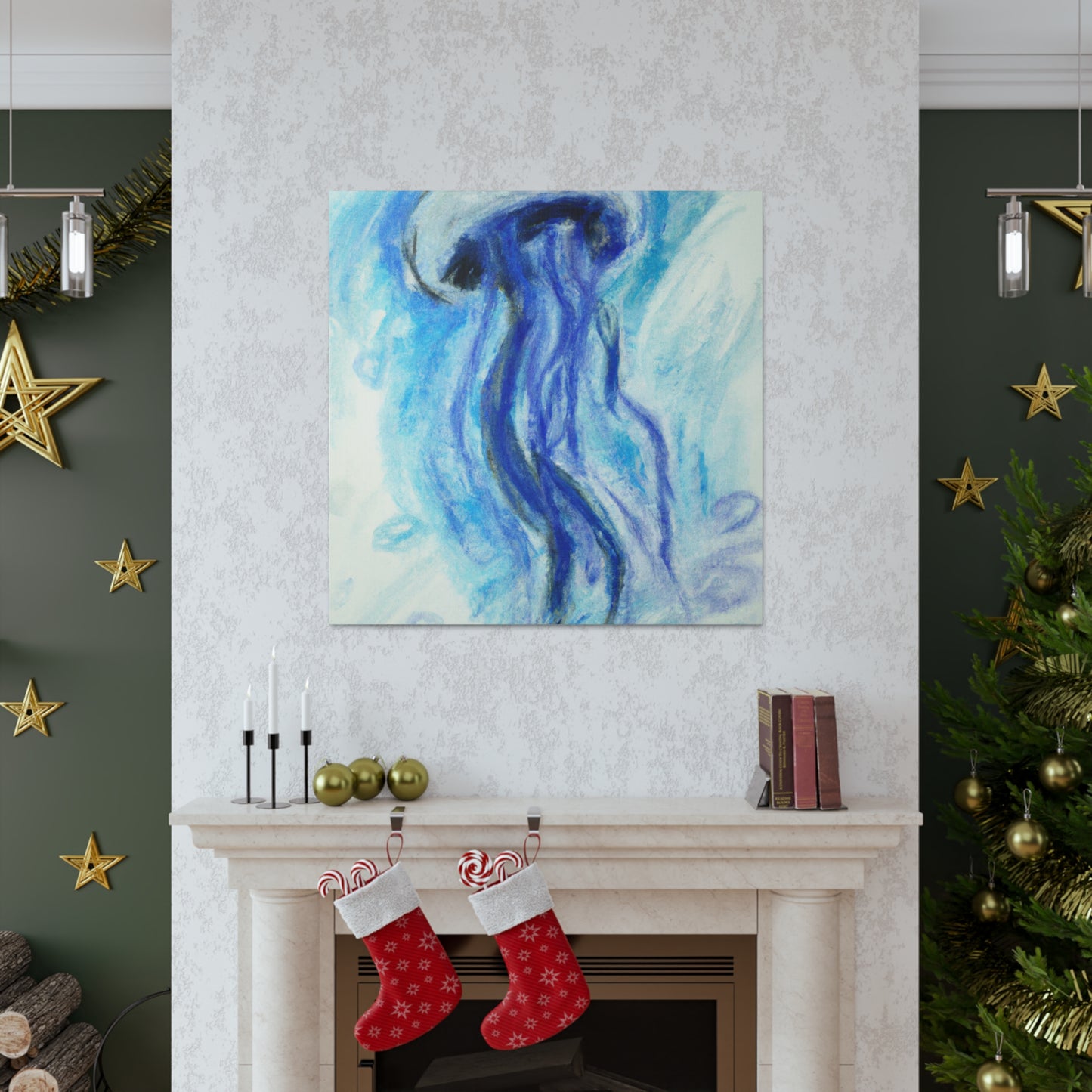 Jellyfish Vibrant Hues - Canvas