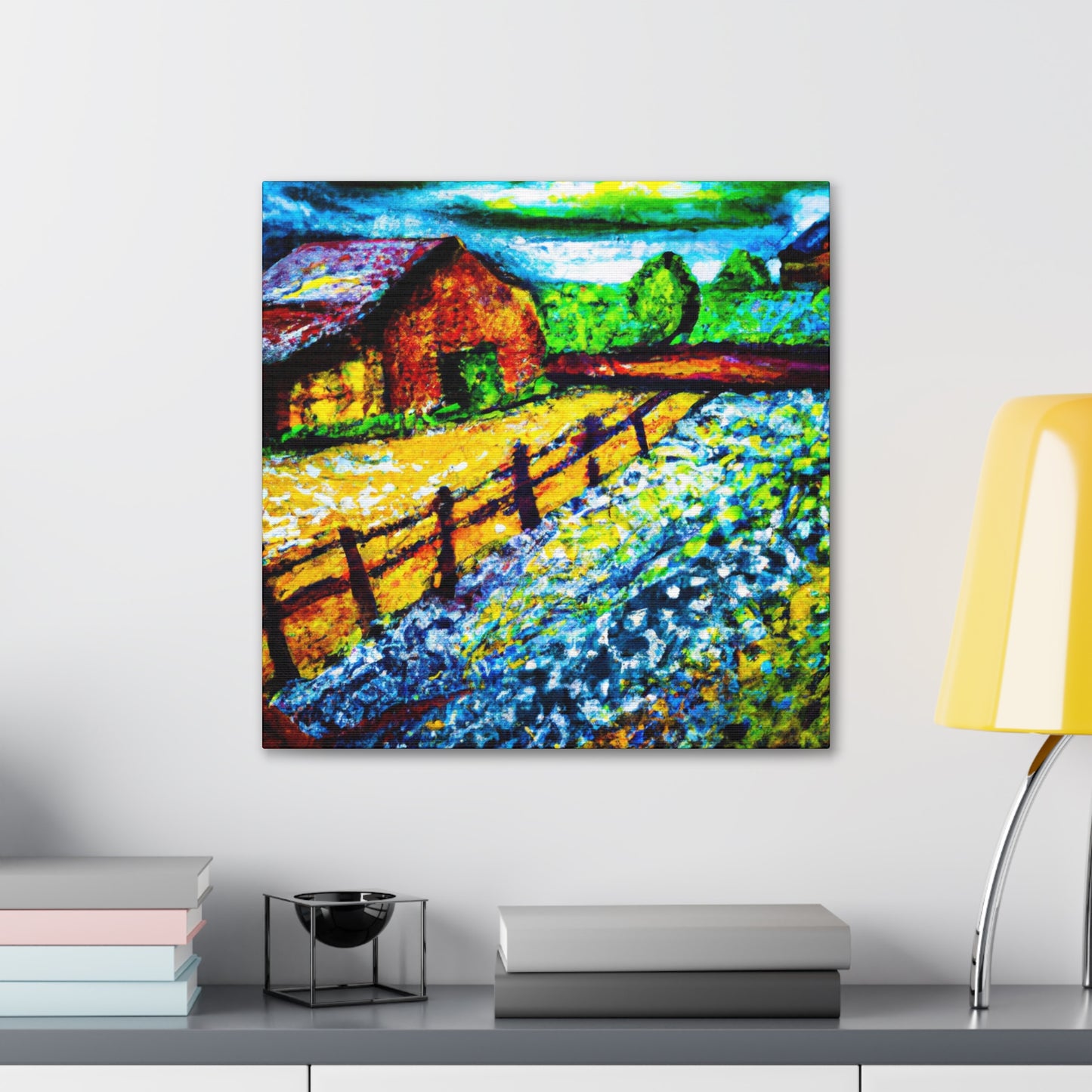 Farmhouse Expressionism Dream - Canvas