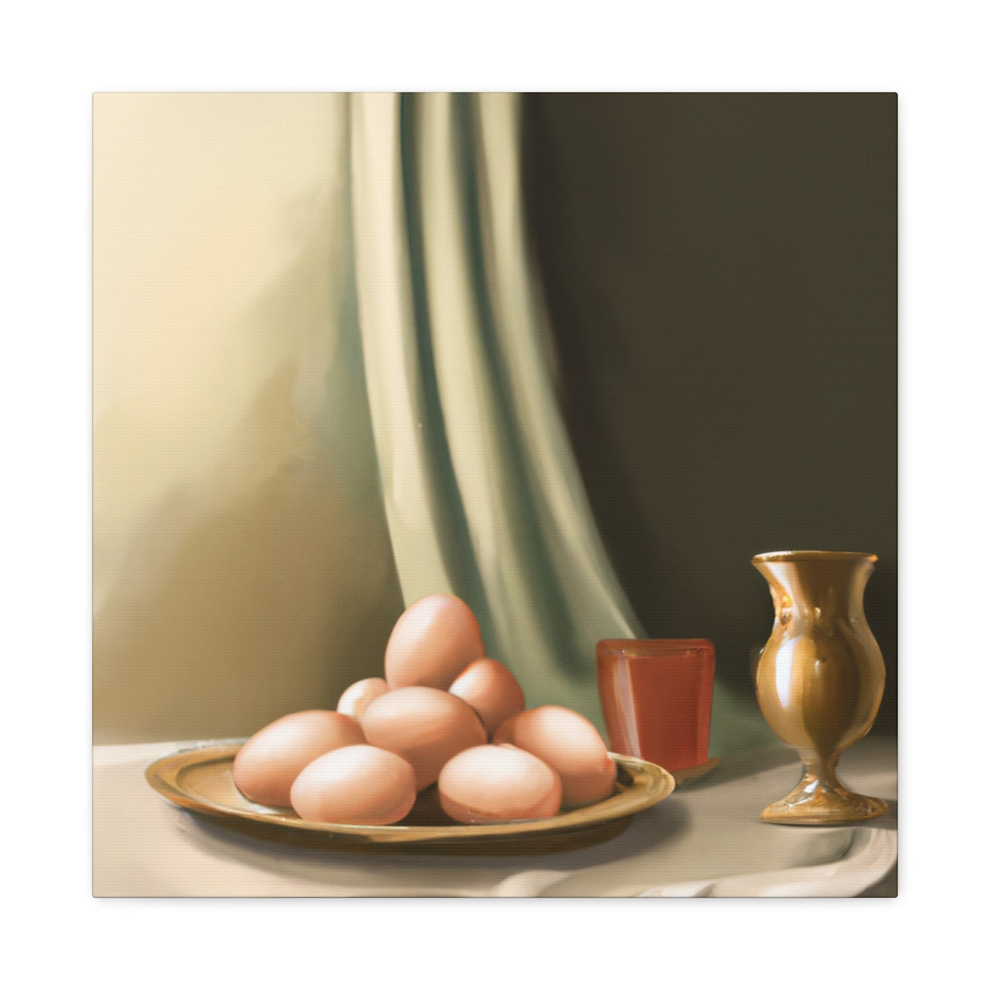 Still Life: Eggs. - Canvas