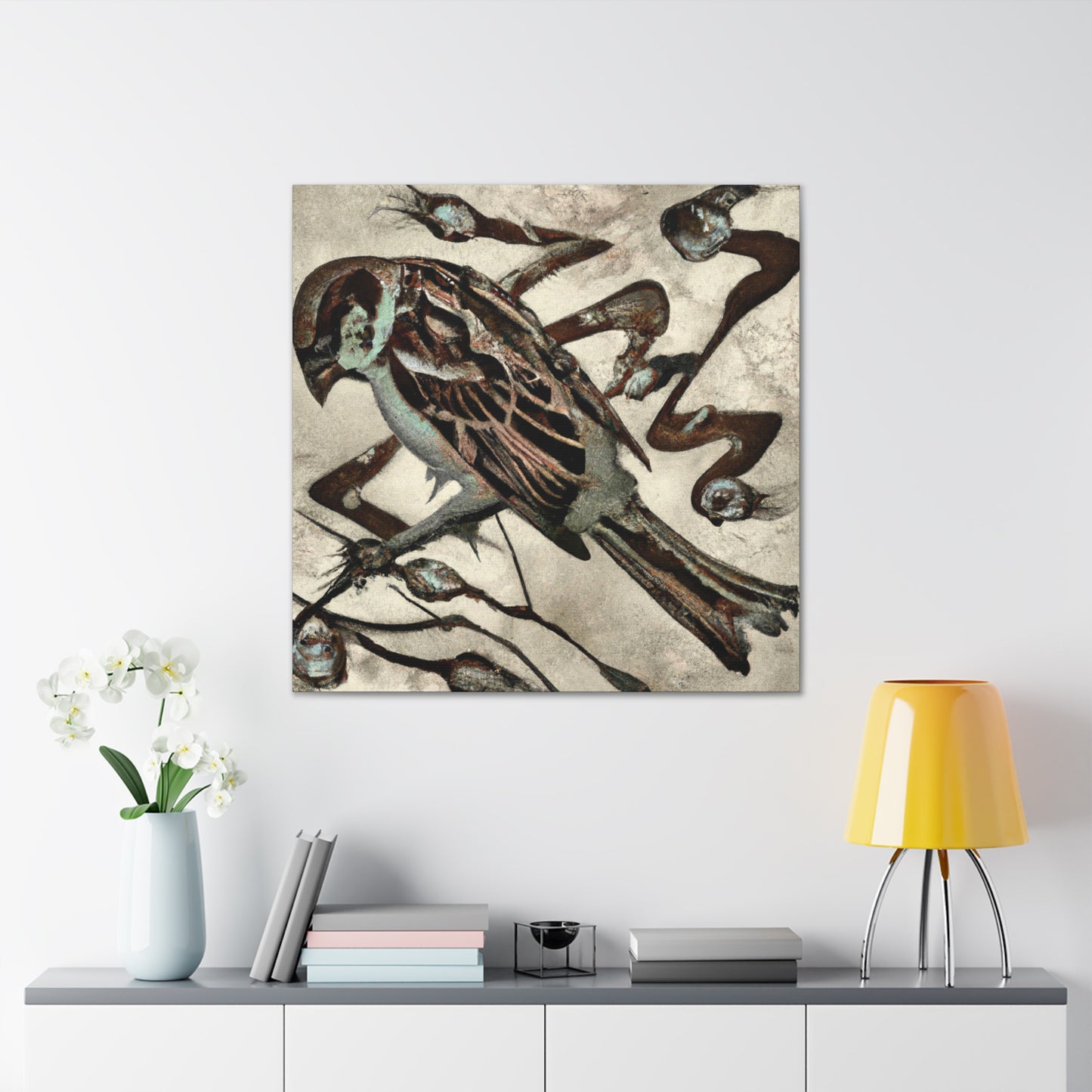 Singing Song Sparrow - Canvas