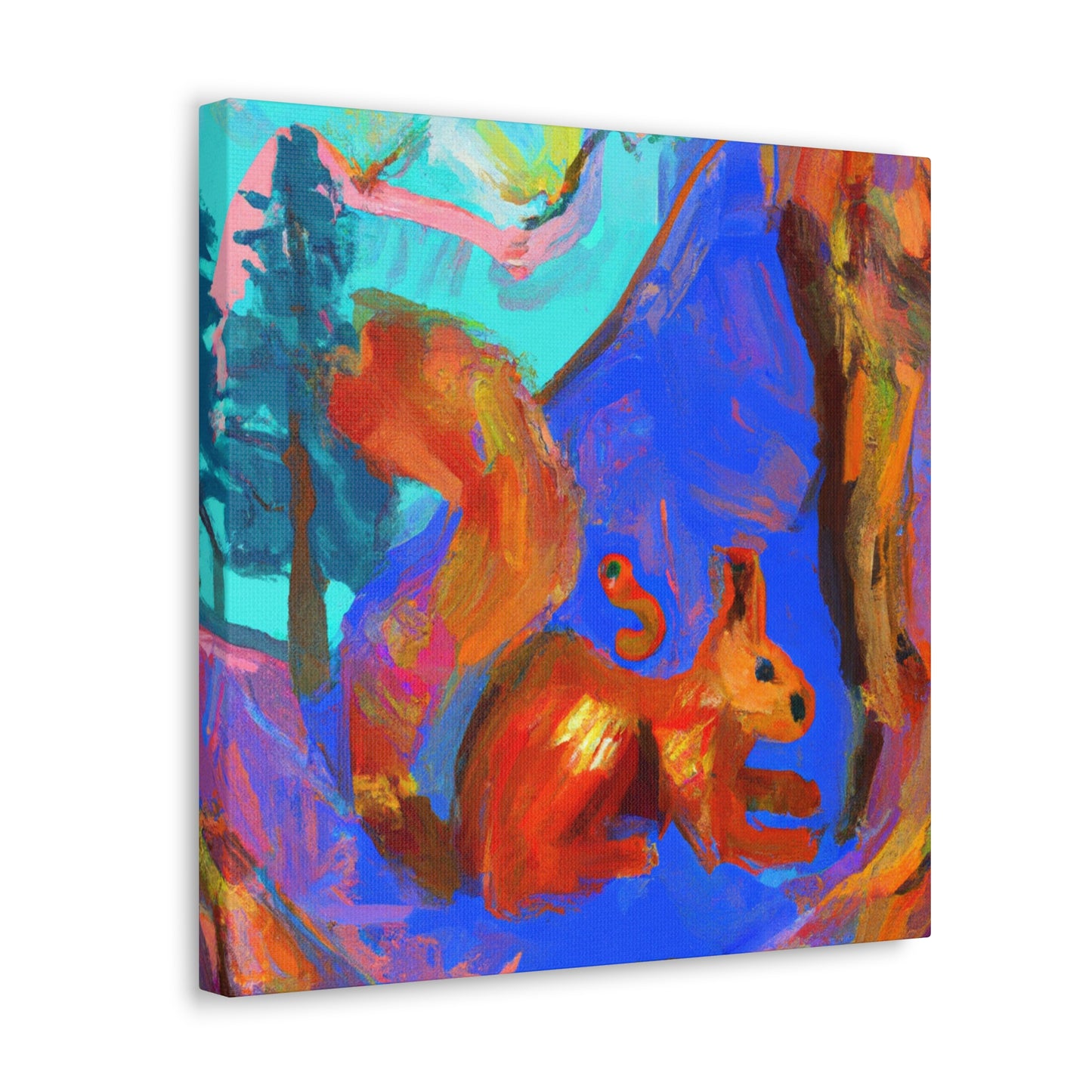 Squirrel's Fauve Frenzy - Canvas