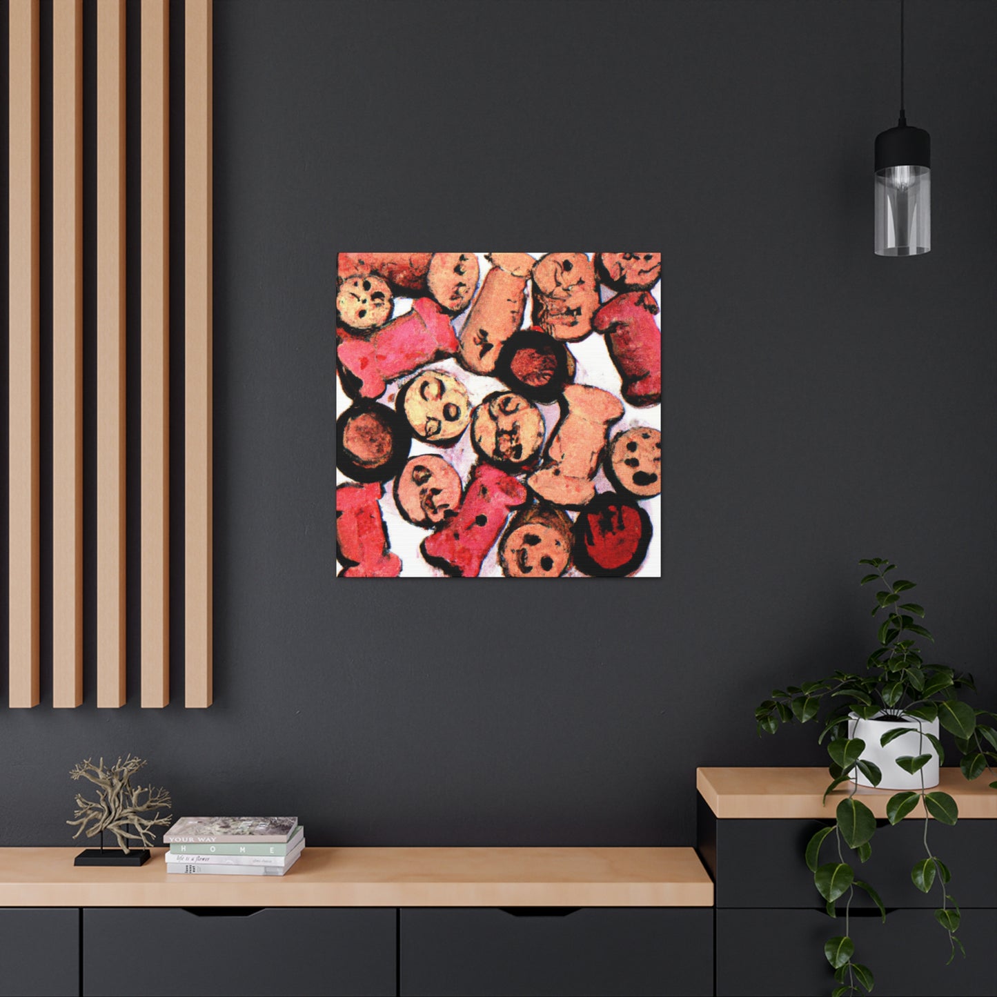 "Celebrating Wine Corks" - Canvas