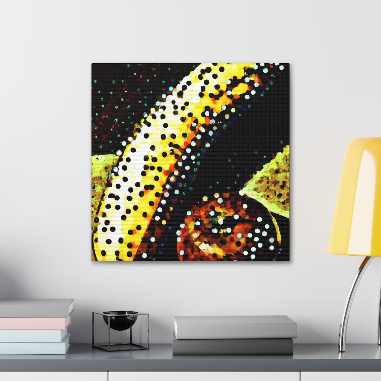 "Bananas in Pointillism" - Canvas