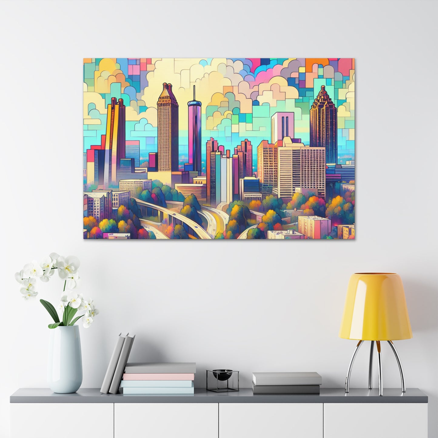 Urban Symphony in Atlanta - Canvas