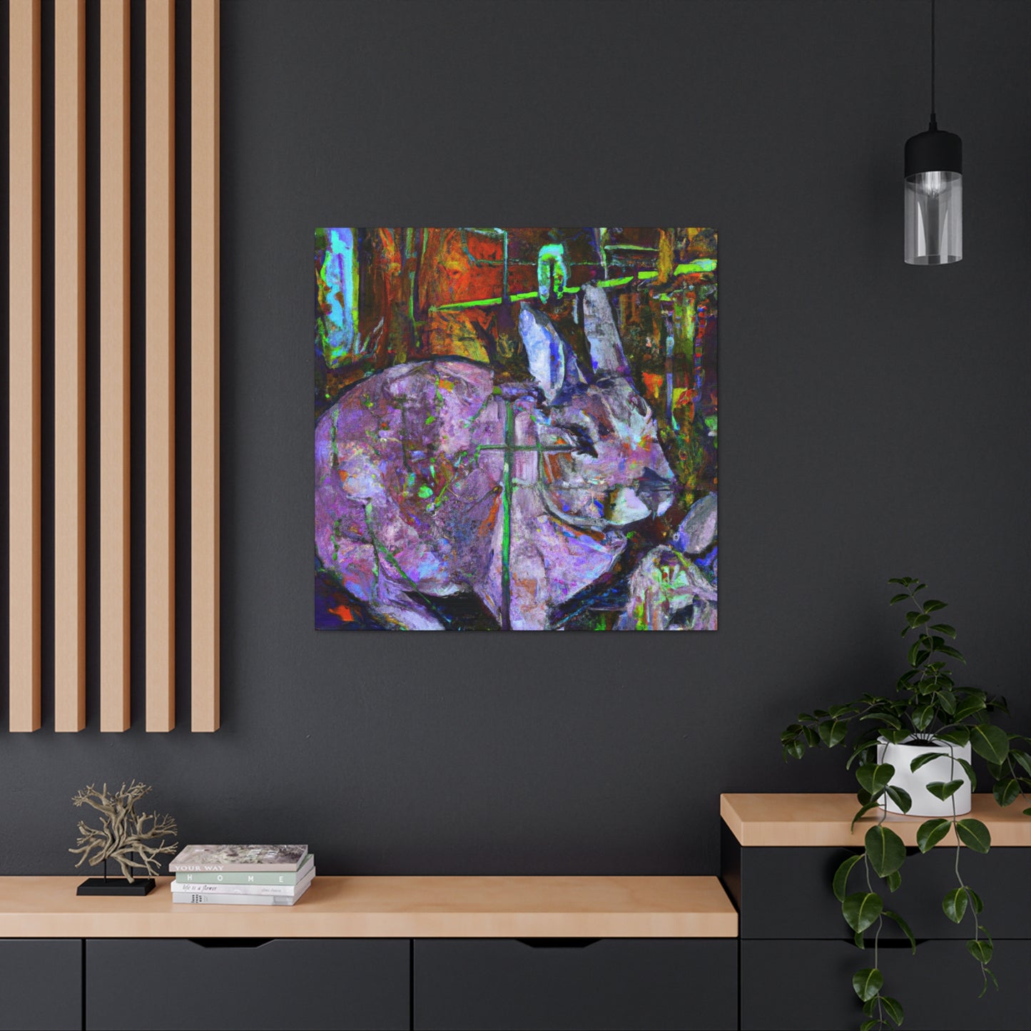 "Rabbit in Impressionism" - Canvas