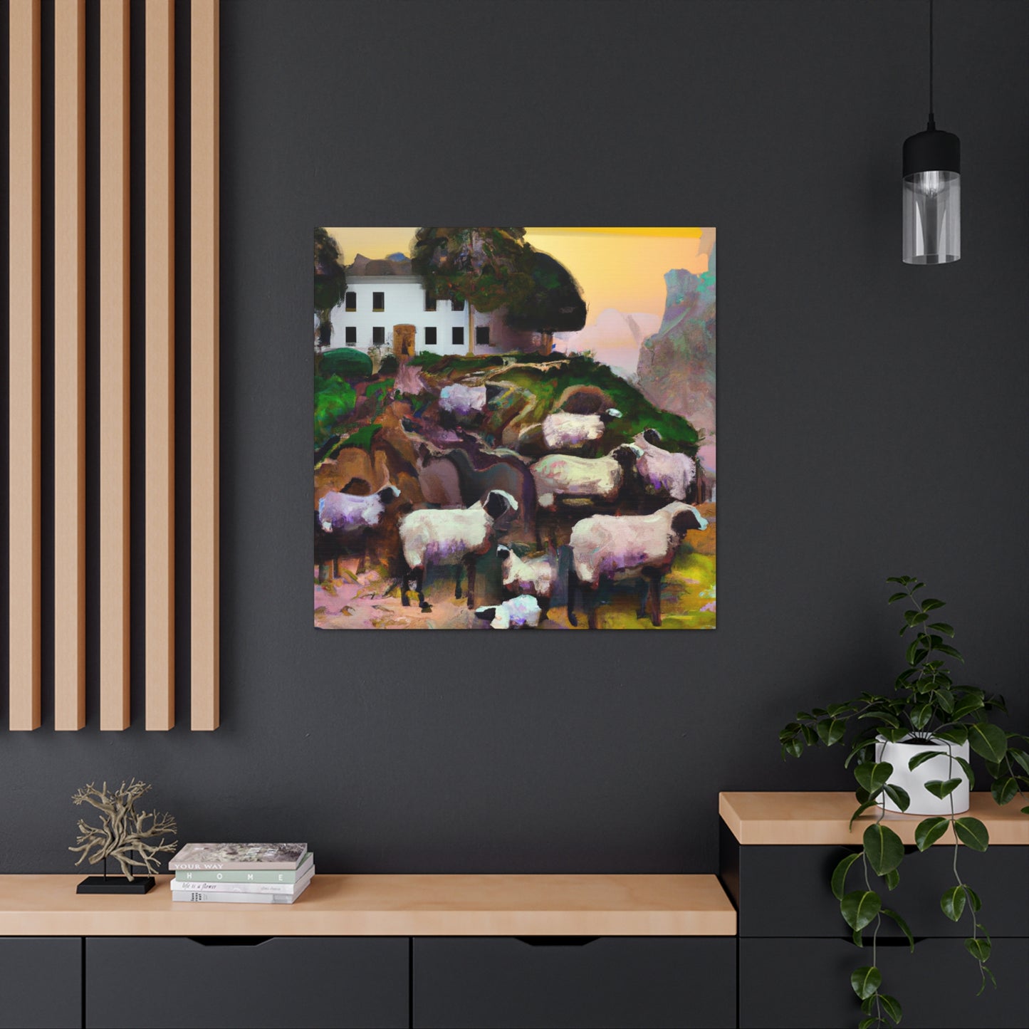 "Sheep in Art Deco" - Canvas