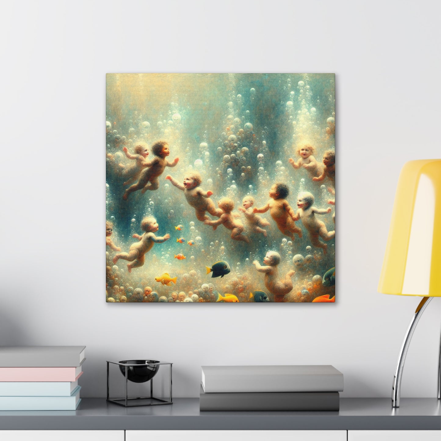 Aquatic Serenity: Afloat Euphoria - Canvas