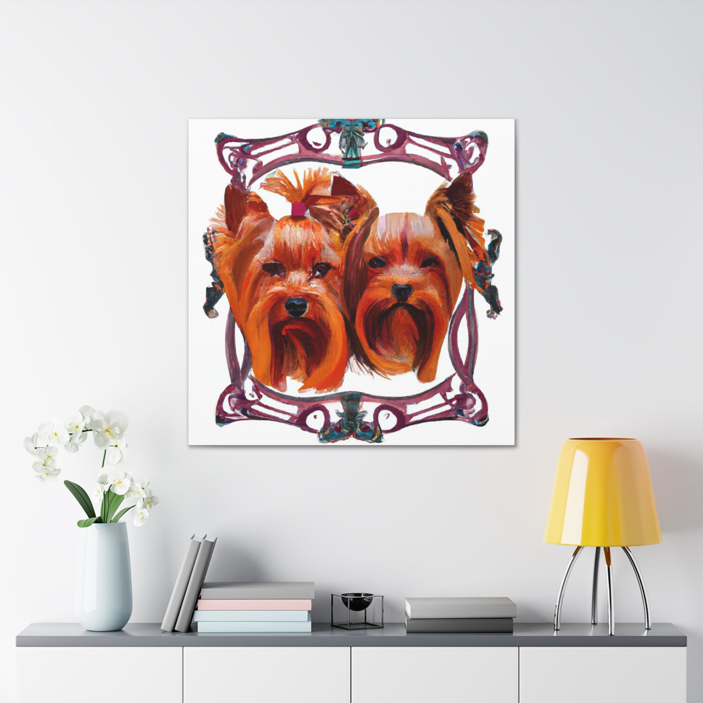 "Yorkshire Terrier Portrait" - Canvas