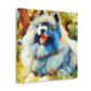 "Keeshond in Impressionism" - Canvas